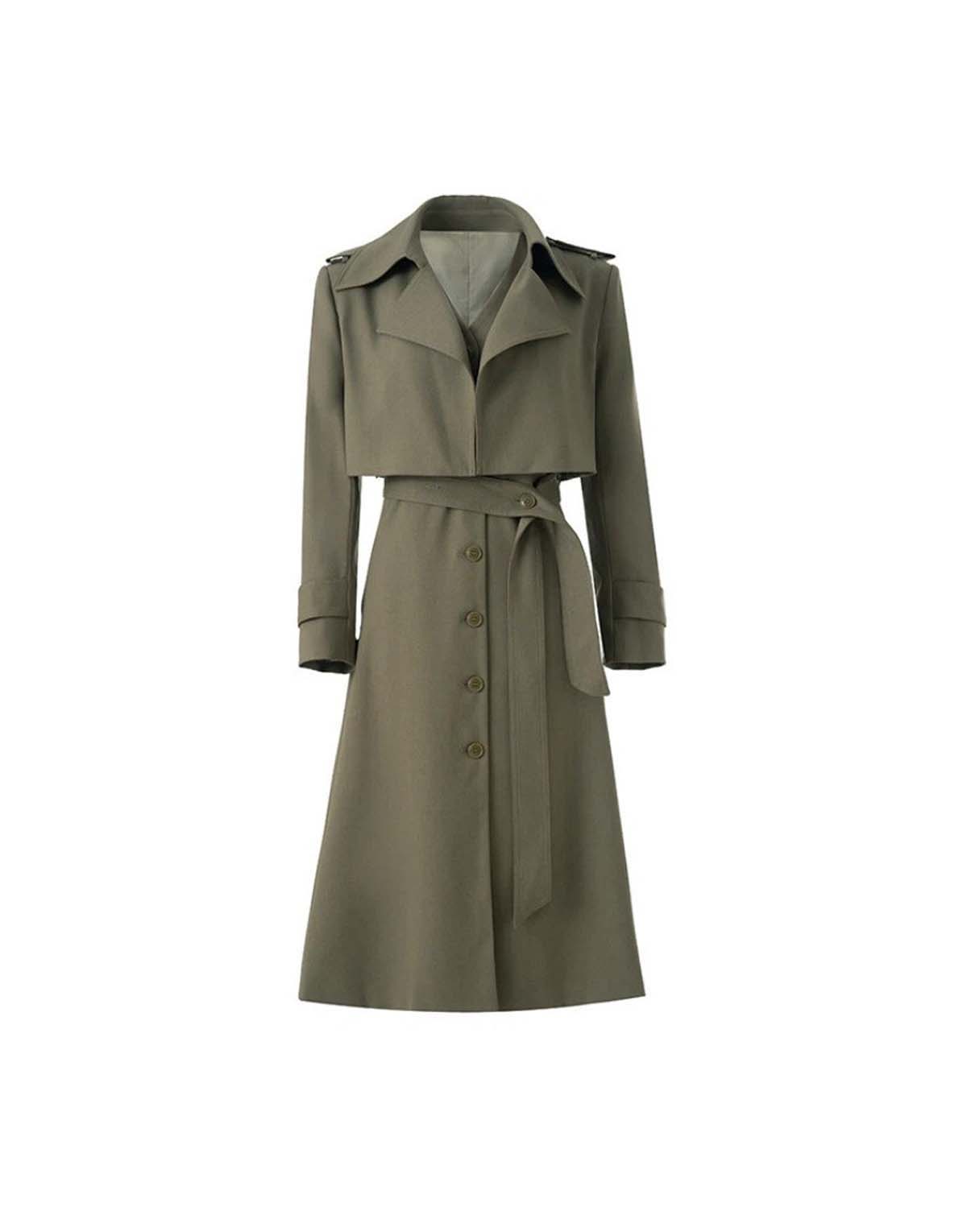 Women's Elegant Trench Coat Two-Piece Set-wt668-1